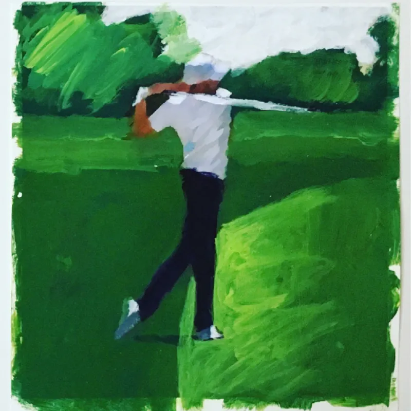 24" x 24" Original Art called The golfer